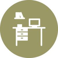 Office Desk Vector Icon