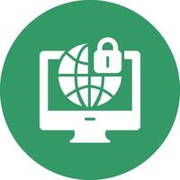 icono de vector de seguridad de internet