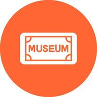 icono de vector de etiqueta de museo