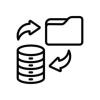 Import Data icon in vector. Logotype vector