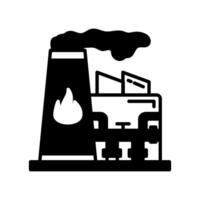 natural gas poder plantas icono en vector. logotipo vector