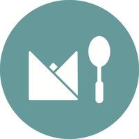 Spoon and Napkin Vector Icon