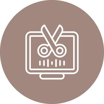 icono de vector de computadora de escritorio