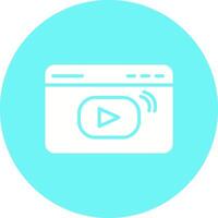 icono de vector de transmisión de video