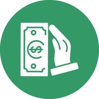 Cash Receiving Vector Icon