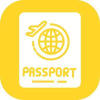 icono de vector de pasaporte