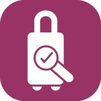 Luggage Inspection Vector Icon