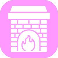 icono de vector de chimenea