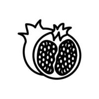 Pomegranate icon in vector. Logotype vector