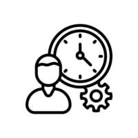 hora administración icono en vector. logotipo vector