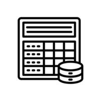 Frequency Table icon in vector. Logotype vector