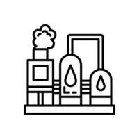 Oil Refineries icon in vector. Logotype vector