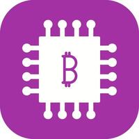 Bitcoin Chip Vector Icon