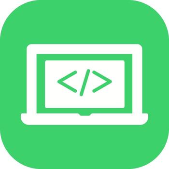 codificación computadora vector icono