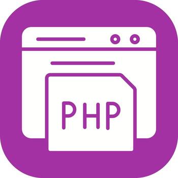 icono de vector de php