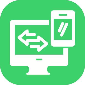 icono de vector de sincronización de datos