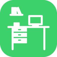 Office Desk Vector Icon