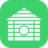 Wood Cabin Vector Icon