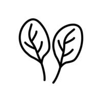 Espinacas icono en vector. logotipo vector