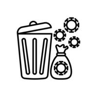 Infected Waste icon in vector. Logotype vector