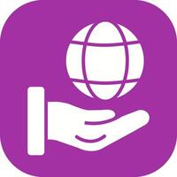 Global Hand Vector Icon