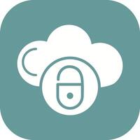 Secure Cloud Vector Icon