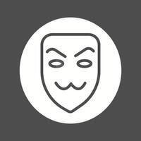 icono de vector de máscara de hacker