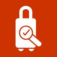 Luggage Inspection Vector Icon