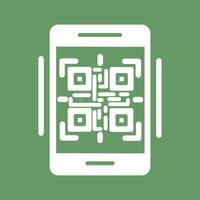 icono de vector de código qr