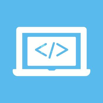 codificación computadora vector icono