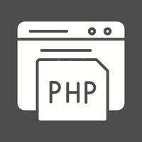 icono de vector de php