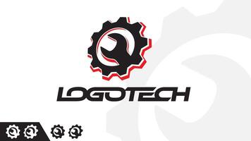 Gear and wrench icon. Auto repair services logo design. vector