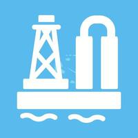 Oil Platform Vector Icon