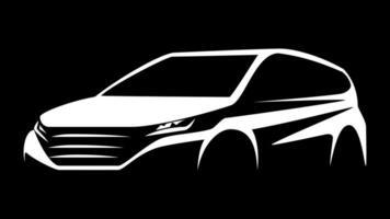 Set of crossover SUV car service logo set for automotive repair, service, rental, sales business vector templates.