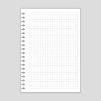 Set white papers. Blank sheets of square and lined paper ready for your message. Vector illustration.