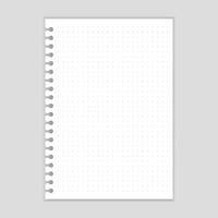 Set white papers. Blank sheets of square and lined paper ready for your message. Vector illustration.