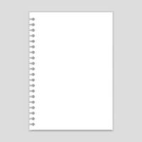 Set white papers. Blank sheets of square and lined paper ready for your message. Vector illustration.