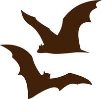murciélagos íconos conjunto silueta negro vector