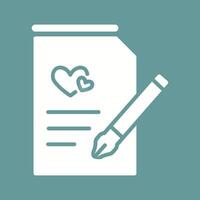 Marriage Contract Vector Icon