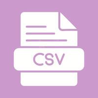 icono de vector csv