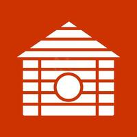 Wood Cabin Vector Icon