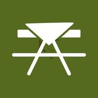 icono de vector de mesa de picnic