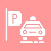 Taxi Stand Vector Icon