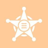 Sheriff Badge Vector Icon
