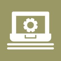 Laptop Setting Vector Icon