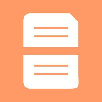 Split Document Vector Icon