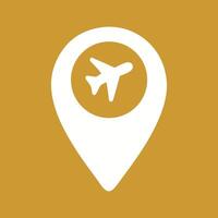 Airport Location Vector Icon