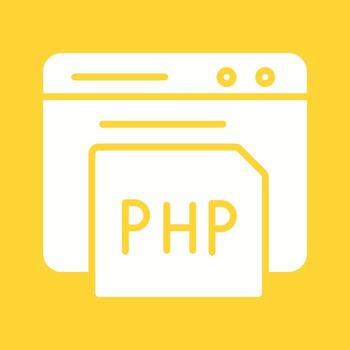 icono de vector de php