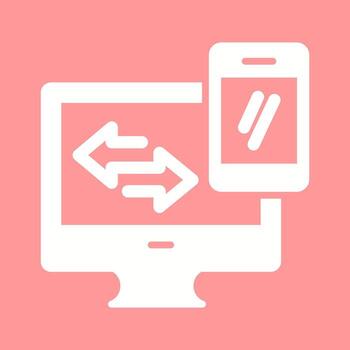 icono de vector de sincronización de datos