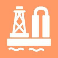 Oil Platform Vector Icon